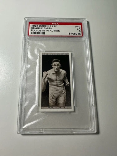 1928 Ogdens LTD Boxing Pugilists in Action Charlie Smith Cigarettes PSA 5 #40