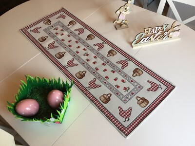 Tischläufer Ostern Gobelin  Osterdecke Tischdecke Osterdeko 36x96cm R