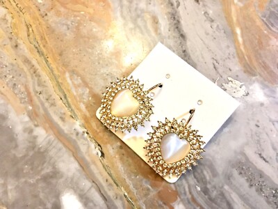 Women's Heart Decorative Detail Pendant Earrings
