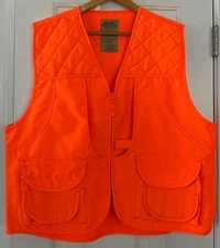 Master Sportsman Orange Rugged Outdoor Gear Hunting Fish Vest, Size LARGE