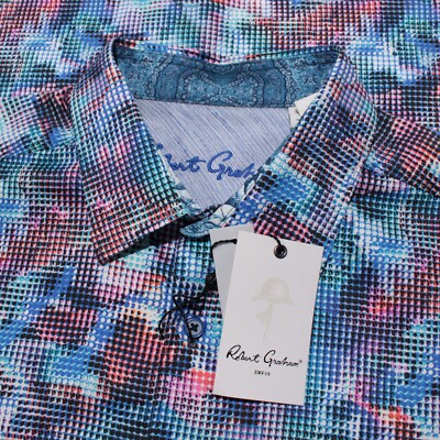 Robert Graham NWT Outer Banks Casual Button Down Shirt Size L Classic Multicolor