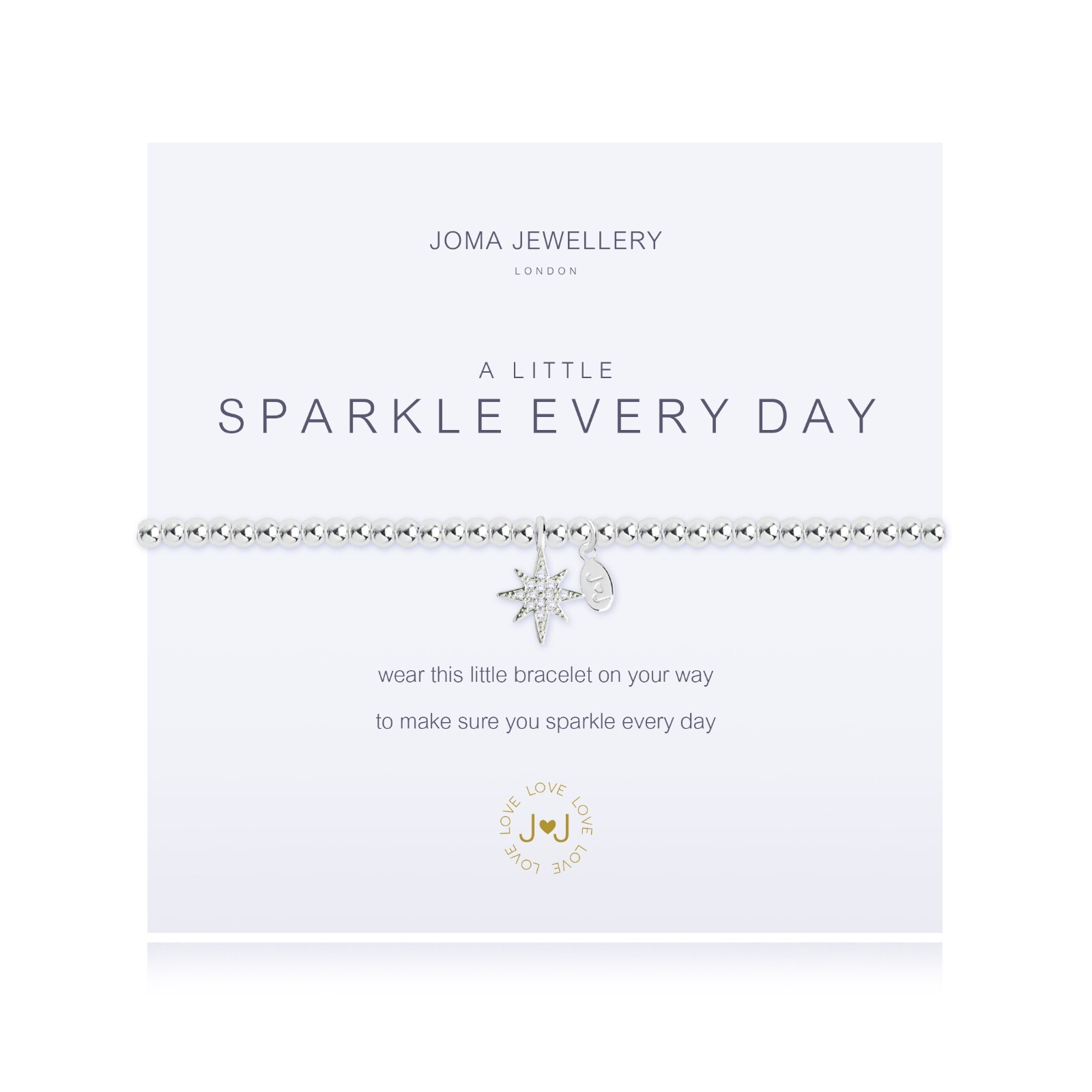 Joma Silver Plated Beaded Bracelet A Little SPARKLE  EVERY DAY+ Gift Bag 2211