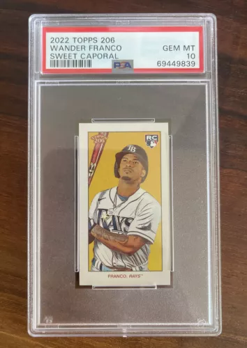 Wander Franco 2022 Topps 206 Sweet Caporal Back Mini SP /38 - RC PSA 10 POP 1