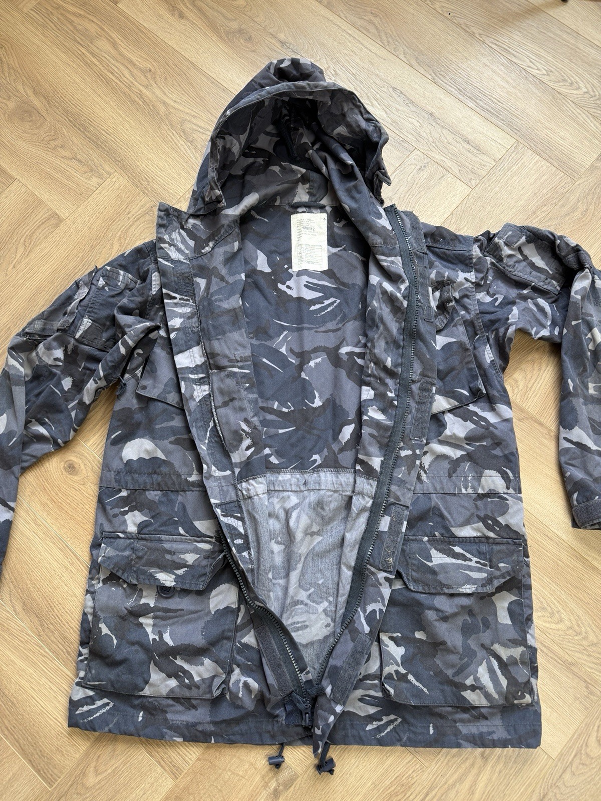 British DPM Windproof Blue Camo Smock Hooded Field Jacket OPFOR 180/112 - Large image 9