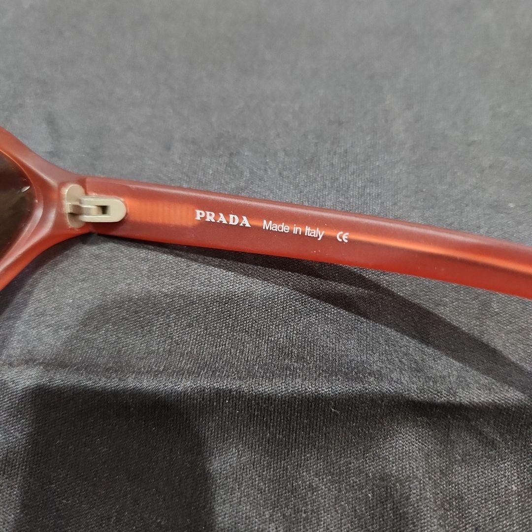 PRADA Sunglasses Wine Red SPR03A Oval Vintage Women Used made in Italy Authentic thumbnail 5