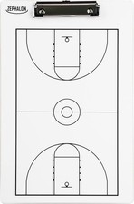 Dry Erase Basketball Clipboard for Coaches Double Sided Board, Sports White