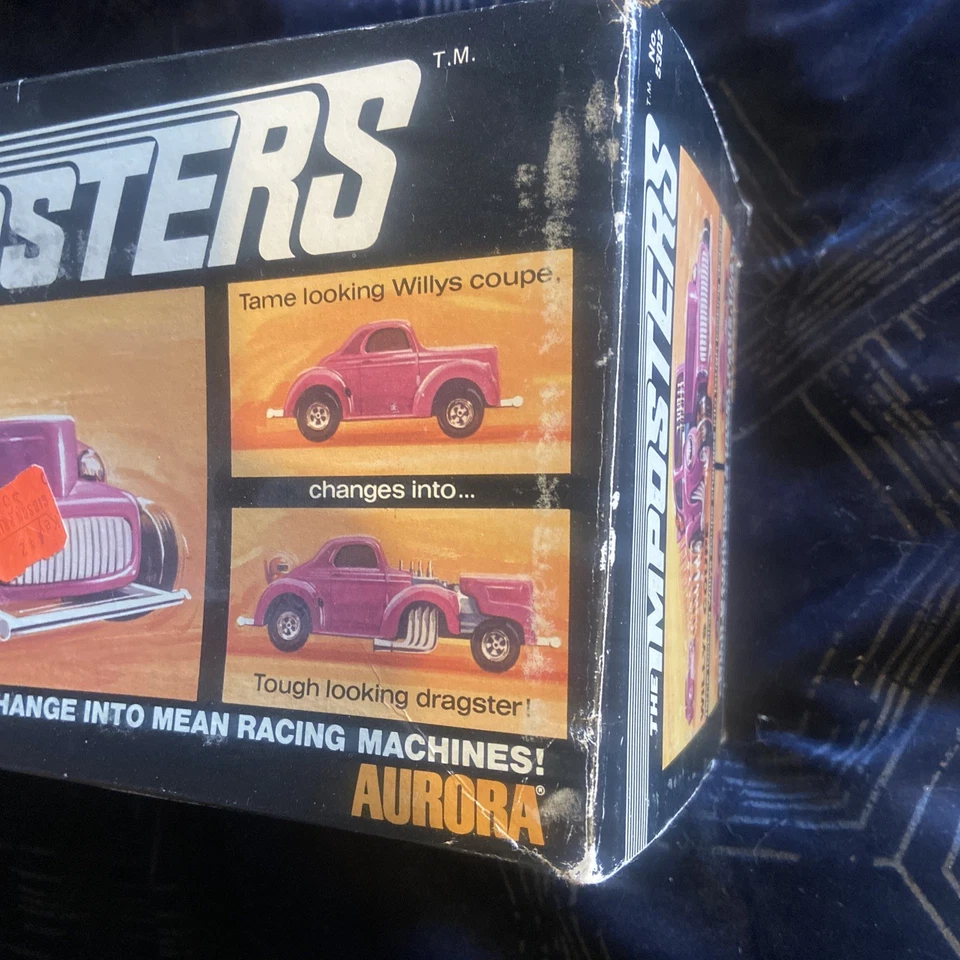 1972 Aurora The Imposters Willys Coupe Box Inside Cardboard Instructions NO Car - Image 3 of 4