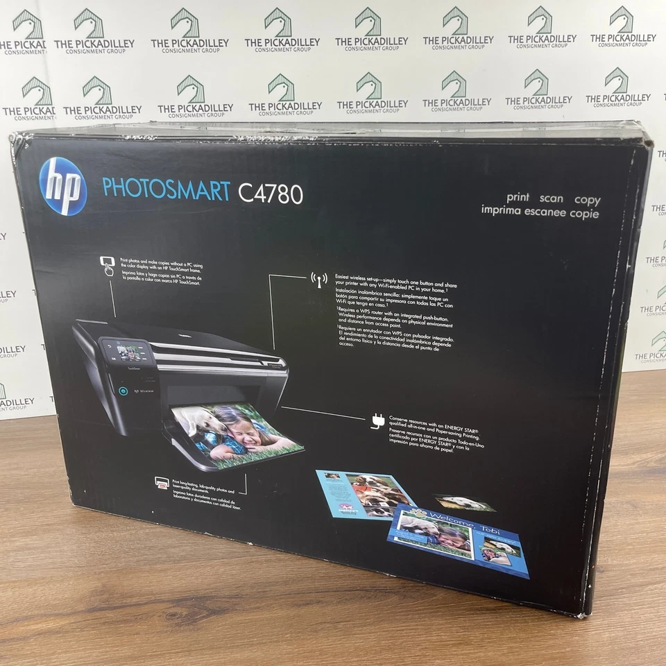 HP Photosmart C4780 Wireless All-in-One Printer Scanner Copier - NEW - Image 4 of 4