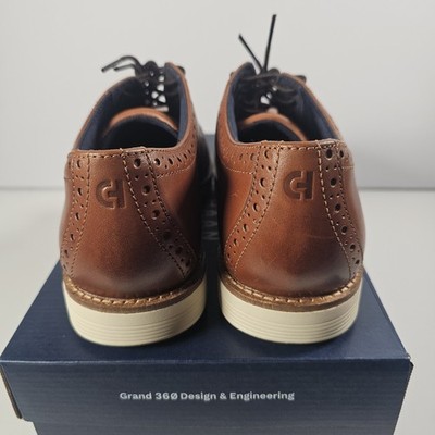 Cole Haan FlexGrand + Cap Toe Oxford Men\'s Sz 8.5 British Tan Leather NIB C40341 Cole Haan FlexGrand + Cap Toe Oxford Men main image 4