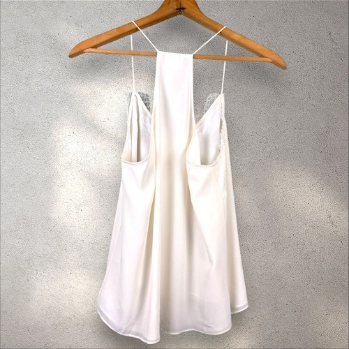 Cami NYC Women’s The Racer Charmeuse Camisole White Silk Lace Size M - Picture 6 of 7