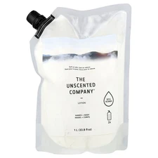 Lotion, Hands + Body, Refill, Fragrance Free, 33.8 fl oz (1 l)