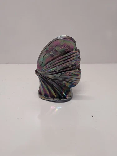 Limited Edition Fenton Amethyst Carnival Glass Butterfly From 2002 FAGCA Signed