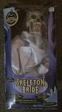    Vintage Gemmy Animated Talking Skeleton Bride Halloween Prop w/ Box Working 