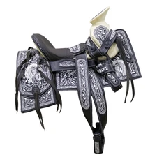 12" Nino Child Kid Pony Charro Bordada Saddle