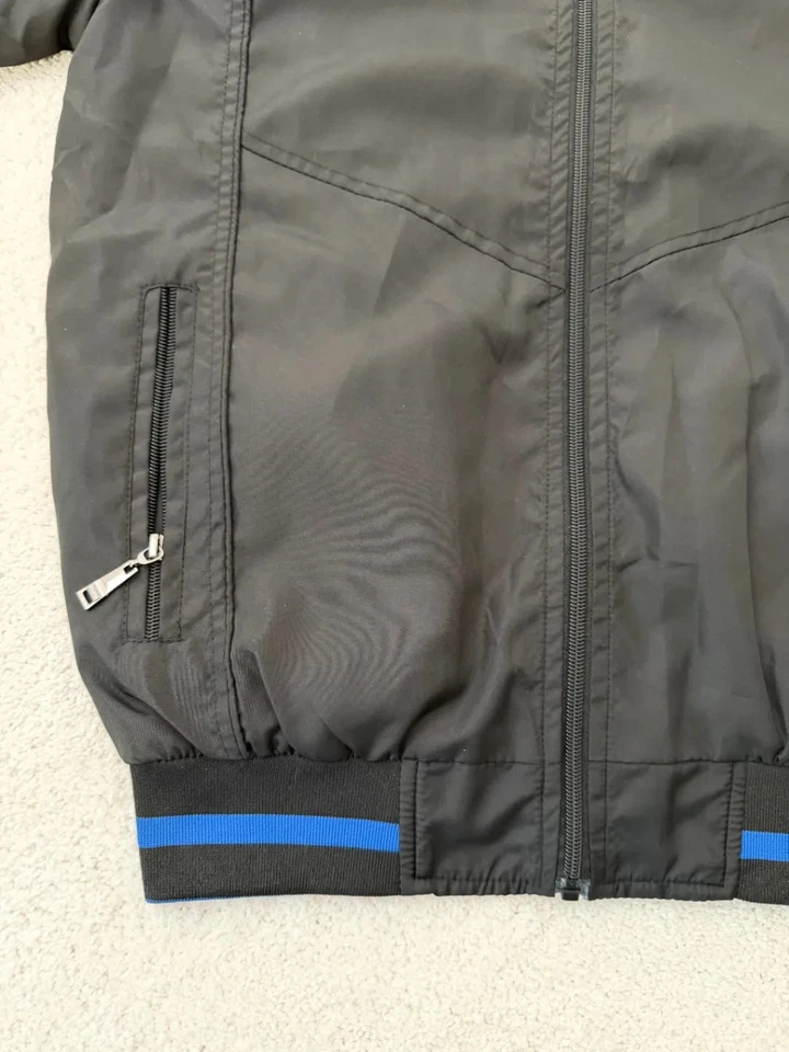 Chaqueta negra reversible BMW detalles azules ropa deportiva ligera XL LEER Foto 4 de 4