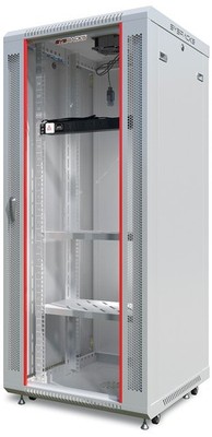27U Server Rack Locking Network Cabinet Data Enclosure with PDU-Feet-Fan-Shelves