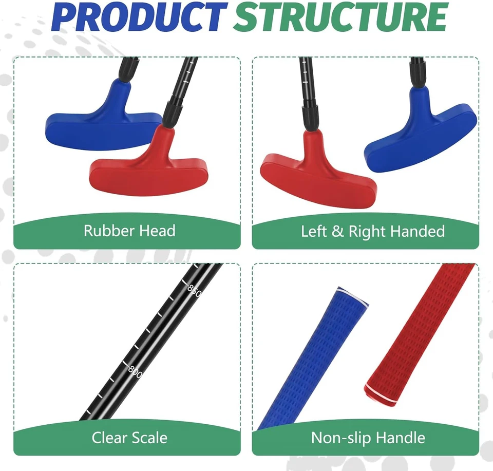 Golf Putter, 2 Pack Golf Putters for Men & Women Two-Way Mini Putter Right or Le - Image 4 of 4