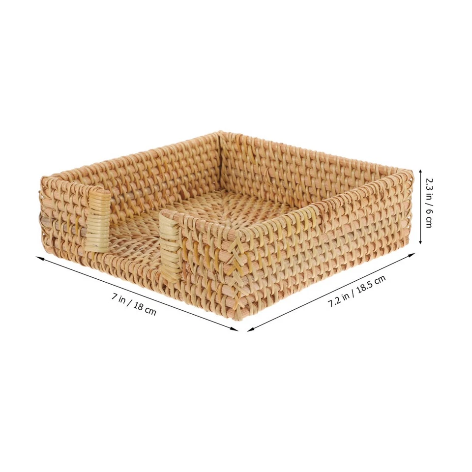  Porta Tovaglioli Da Tavolo Portatovaglioli Rattan Asciugamani Cucina - Immagine 2 di 4