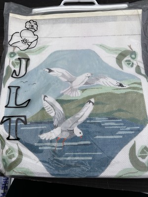 Vintage Needlework Seagulls Ocean 1970 s Rare JLT  Palos Verdes, CA