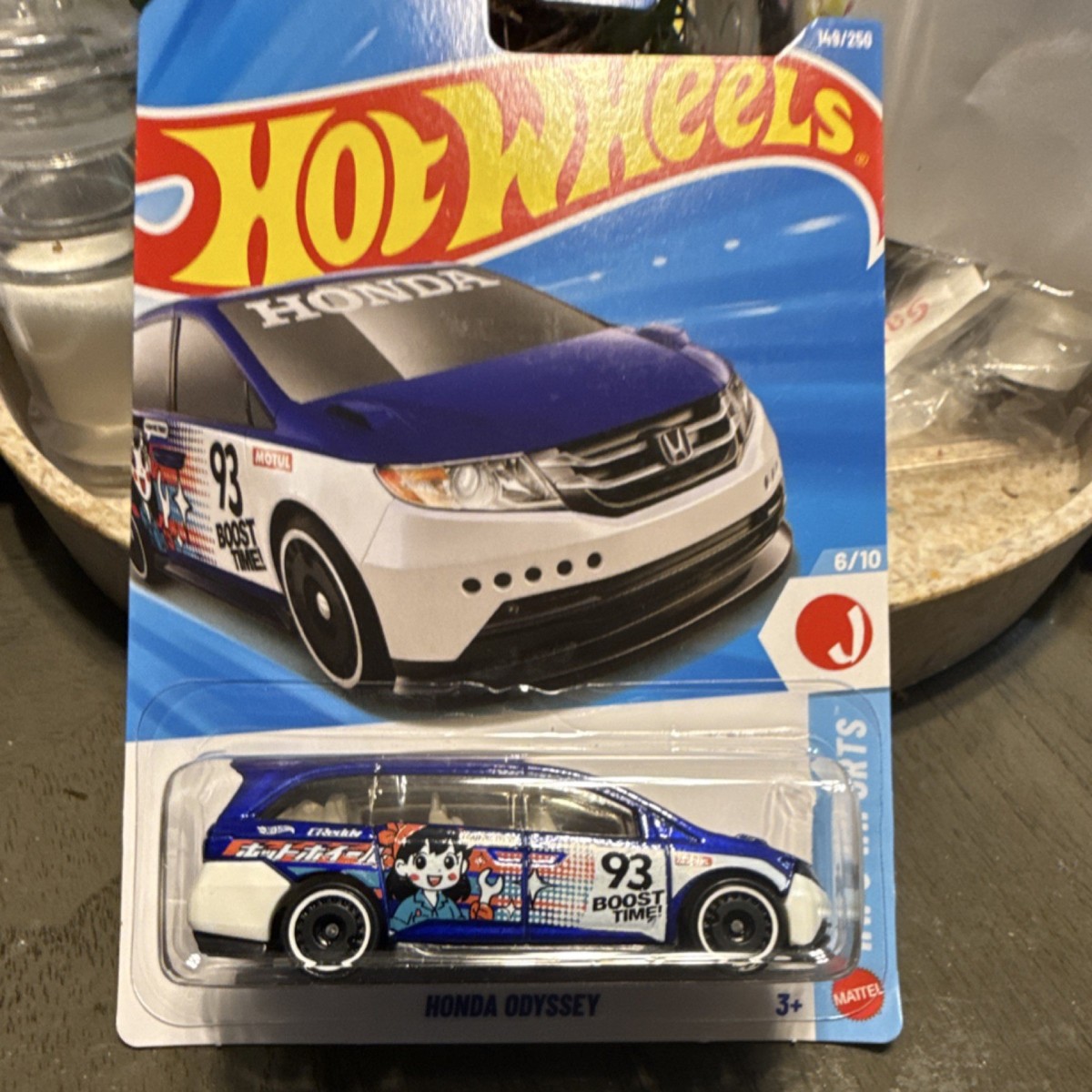 Hot Wheels Honda Odyssey HW J-Imports Van 1:64 Diecast Blue/White