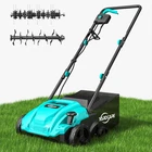 13-Inch Electric Dethatcher and Scarifier - 2-in-1 Lawn Care Tool for Healthier