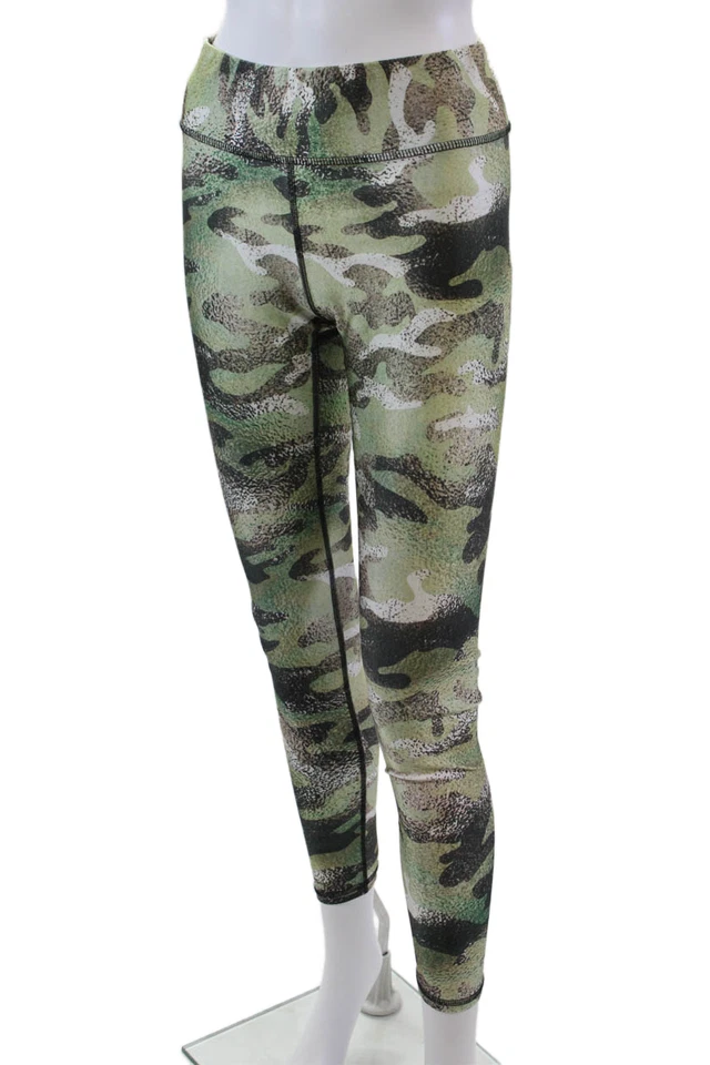 Terez Mujer Cintura Elástica Camuflaje Tobillo Leggings Verde Blanco Talla Grande Foto 2 de 4