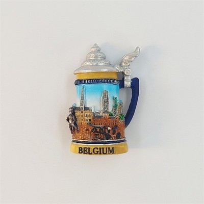 Belgium Kingdom landmark classical pot Tourist Souvenir 3D Resin Fridge Magnet
