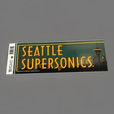 Vintage New Seattle SuperSonics NBA Wincraft Bumper Sticker Modified Made In USA
