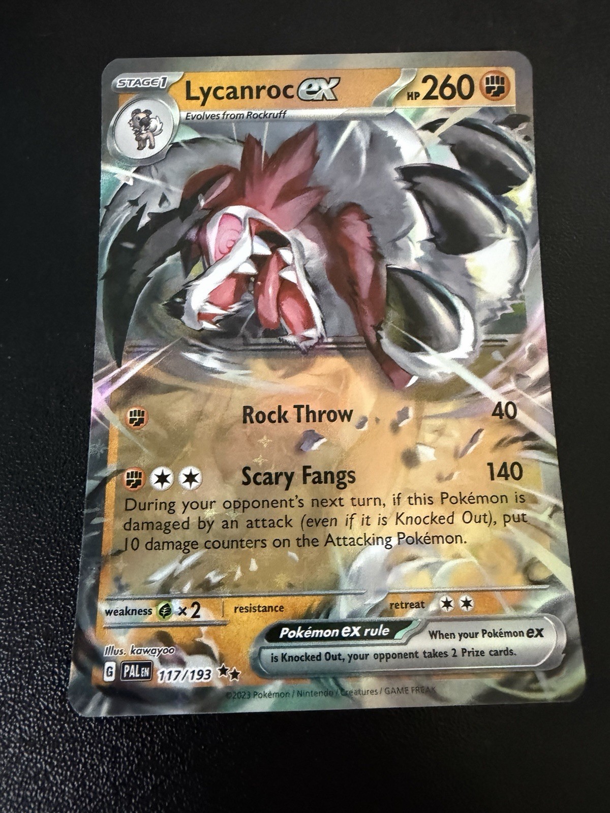 Lycanroc ex 117/193 - SV02: Paldea Evolved - NM