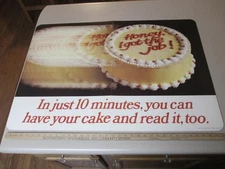 Baskin Robbins ice cream 1983 IN JUST custom made message GOT JOB cake sign