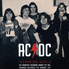 AC/DC – Tasmanian Devils LP Hobart City Hall Live Broadcast Australia 1977 Vinyl