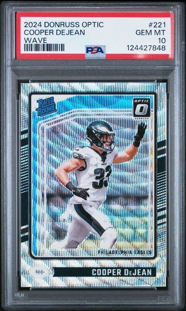 2024 PANINI DONRUSS OPTIC WAVE #221 COOPER DEJEAN ROOKIE RC /300 PSA 10
