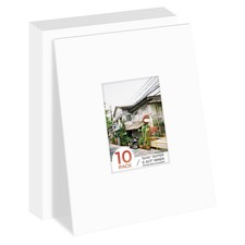 11x14 White Picture Mats For 5x7 Photo White Core Bevel Edge 10 Pack