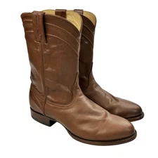 JRC & Sons Roper Boots Mens Size 11D Brown Leather Round Toe
