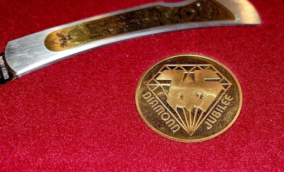 Navaja de bolsillo conmemorativa Boy Scouts America Diamond Jubilee 1985 #729/12000 Foto 3 de 4