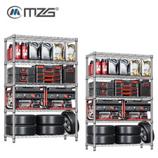 MZG 2Pcs Home Organizer Storage Rack Wire She...