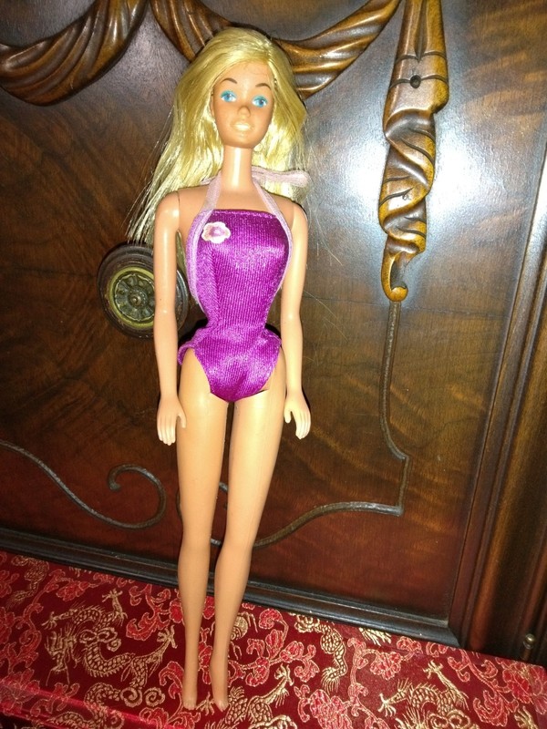 Mattel Barbie From The Late 1960s In Bathing Suit Vintage