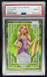 2023 Topps Chrome Disney 100 Rapunzel Green Refractor #/99 PSA 10 GEM MINT