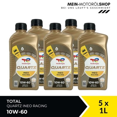 Total Quartz Ineo Racing 10W-60 ACEA C3 BMW M Motoröl 5x1 Liter = 5 Liter