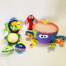 Infantino Sea Life Octopus Drum Plush Musical Instruments Baby Toy Rattle Y2K