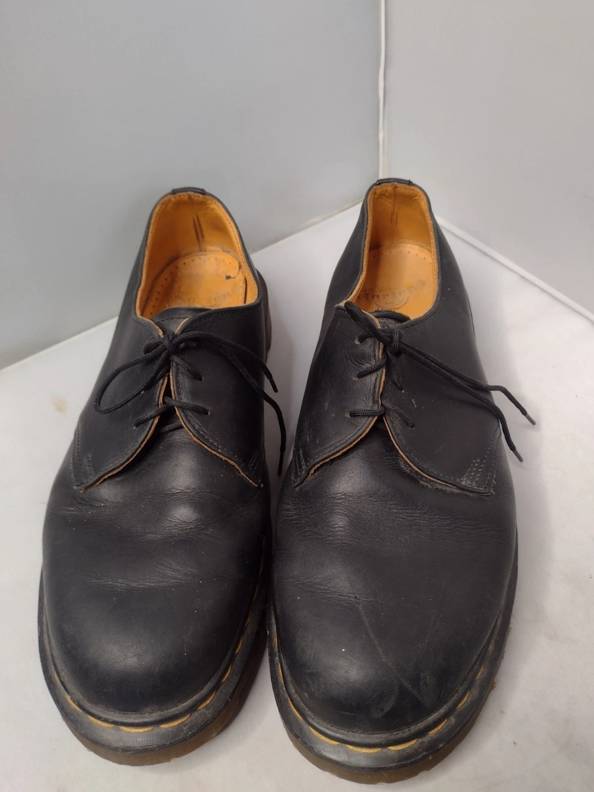 Vintage Dr. Martens 1461 (?) Made in England Leather Oxford Shoe 9 Black A15