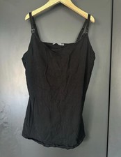 Maternity Vest Nursing Vest Size 12 - George Black Good Condition