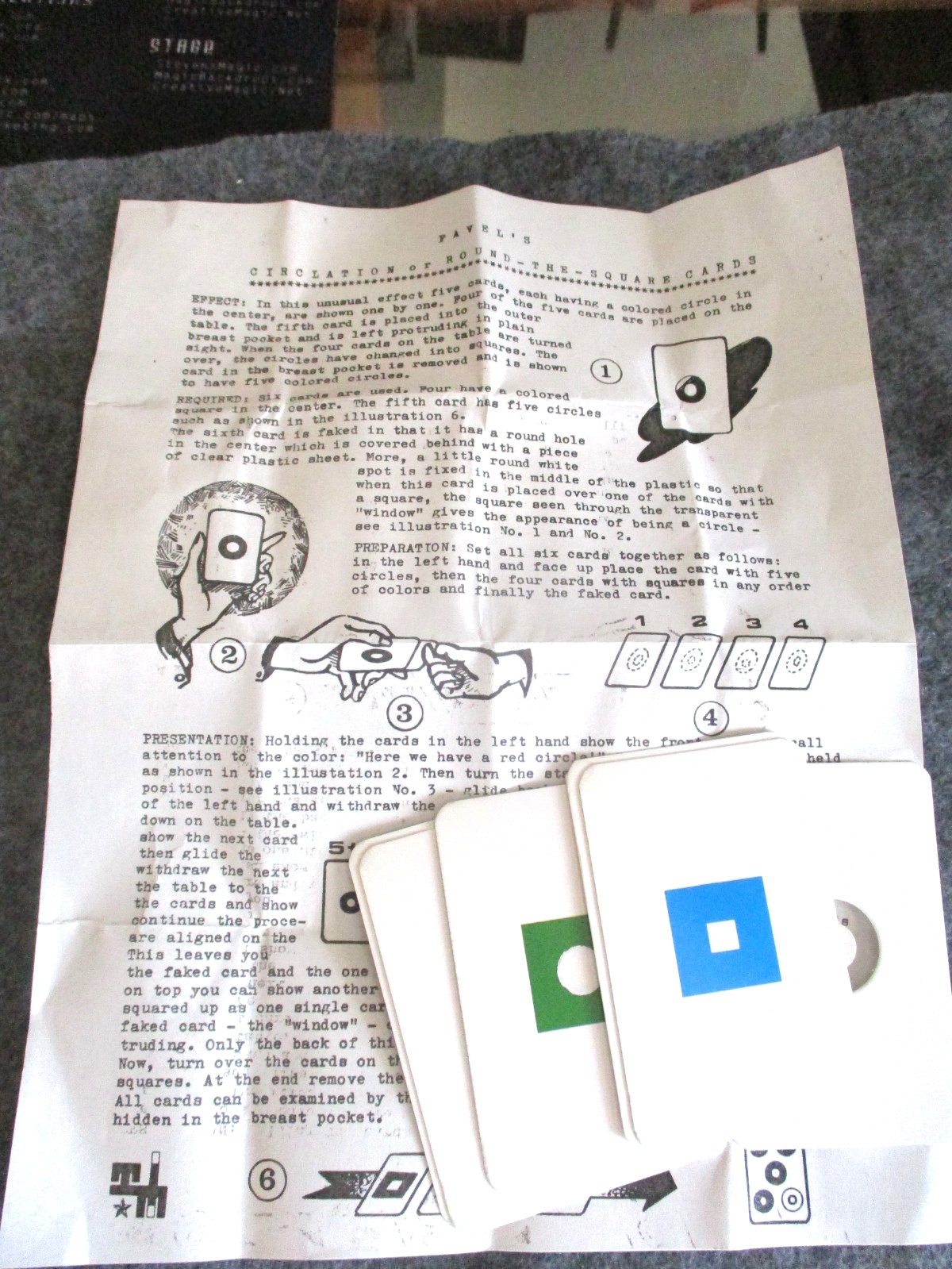 Vintage Circlation or Round The Square Cards by Pavel ca 1975