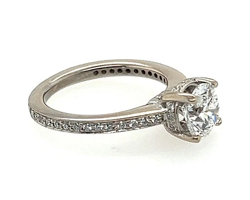 Anillo de compromiso de diamantes certificado IGI VS2 D 1,20 quilates Ritani Eternity 14 k Foto 3 de 4