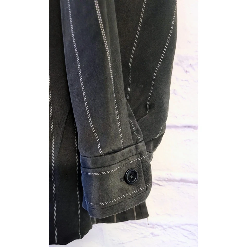 Linda Allard Ellen Tracy шелковая блузка кнопка спереди туника рубашка с черный размер 18  - Изображение 2 из 4