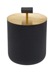 Godinger Wine Cooler Ice Bucket Lid Beverage Chiller Barware Black And Gold