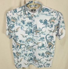 Waggle Land Before Golf Shirt Women's XL Dinosaur Print