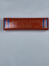 Vintage Harmonica Hohner Marine Band 364 with Original Box  Guide Key of G