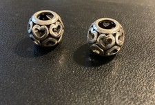 Brighton Open Heart Beads Set Of 2, Silver