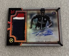 TIMOTHY WEAH 2018-19 Topps Museum UEFA Champions League RED JUMBO PATCH AUTO /25